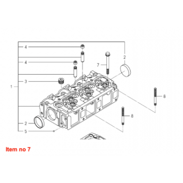 Zylinderkopfschraube Iseki /Isuzu E3CD, E3CE, E3CF, E3CG, E4CG, Massey Ferguson, Mitsubishi, Agco, Challenger, 