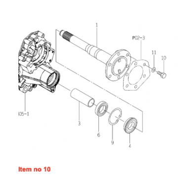 Radbolzen Iseki (Hinteren) TA, TF, TG, TH, TK, TLE, TM, TU, Massey Ferguson, 